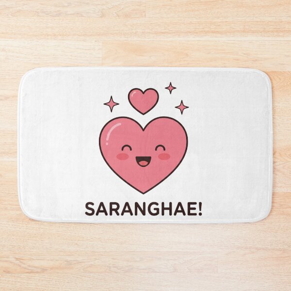 Item preview, Cute Kawaii Heart Saranghae Illustration Design designed and sold by Ahmedsyde.