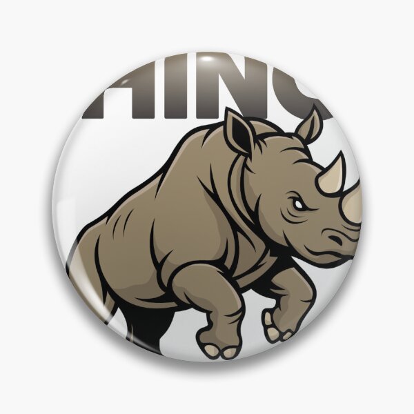 Item preview, Rhinoceros Team Mascot Design designed and sold by DalePrestonArt.
