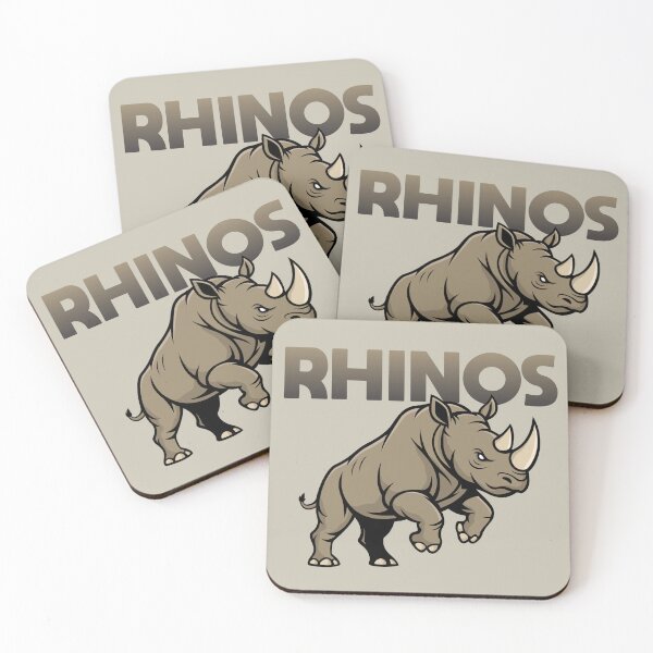 Artikelvorschau, Nashorn-Teammaskottchen-Design entworfen und verkauft von DalePrestonArt.
