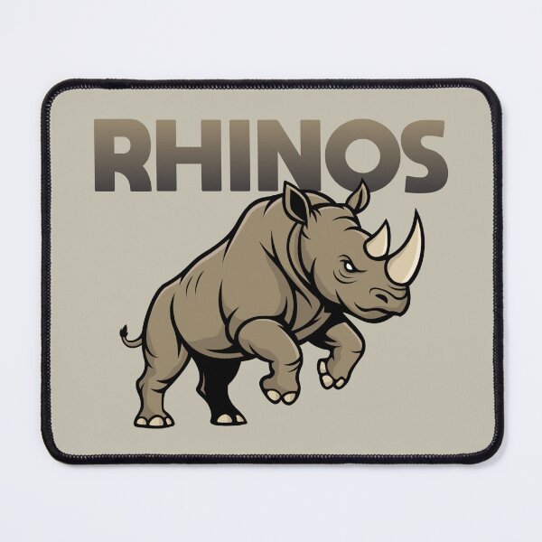 Item preview, Rhinoceros Team Mascot Design designed and sold by DalePrestonArt.