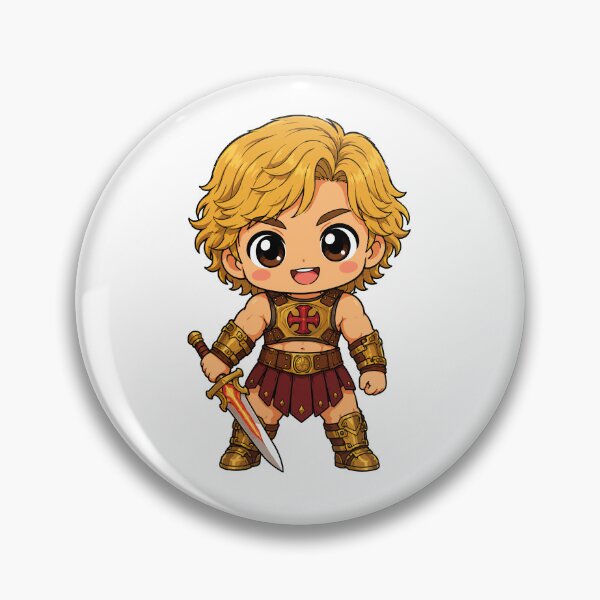 Item preview, He-Man Inspired Masters of the Universe Classic 80s Cartoon Power Grayskull Chibi Kawaii Fan Art designed and sold by What you are is Beautiful.