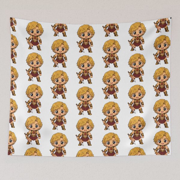 Item preview, He-Man Inspired Masters of the Universe Classic 80s Cartoon Power Grayskull Chibi Kawaii Fan Art designed and sold by What you are is Beautiful.