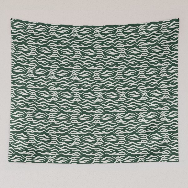 Item preview, Green and Cream tiger print designed and sold by pattern-archive.