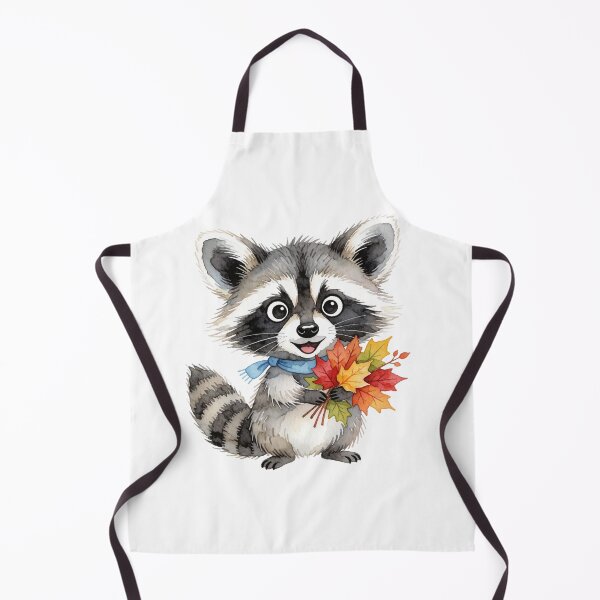 Item preview, Autumn Raccoon with Leaf Bouquet | Cute Cottagecore Woodland Animal designed and sold by AillustriaAK.