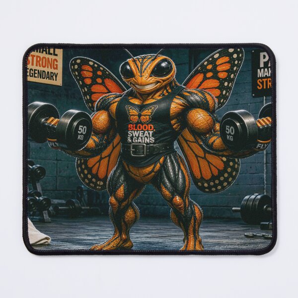 Item preview, Muscular Butterfly in the Gym Weightlifting designed and sold by JaN44Fotografia.