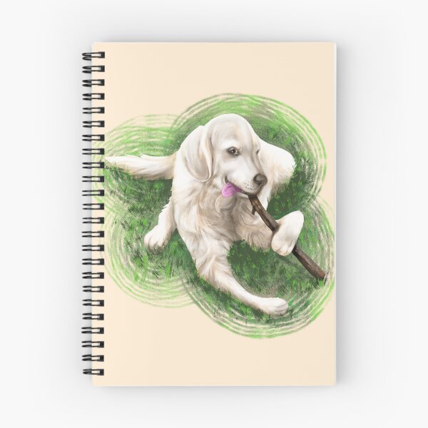 Item preview, English Golden Retriever playing with a stick designed and sold by Konopikyu.