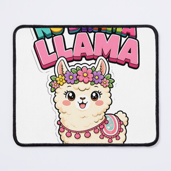 Item preview, No Drama Llama Cute Llama with Flower Crown Kawaii designed and sold by BoosterShop.