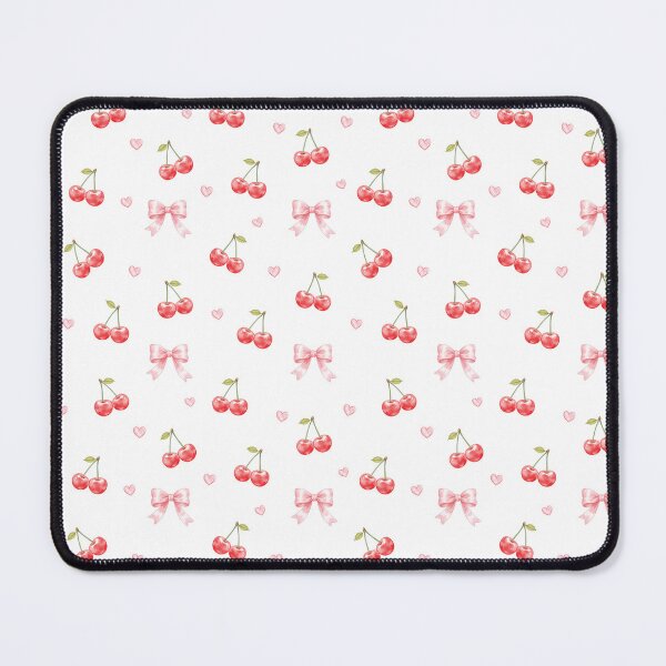 Item preview, Sweet Cherry Coquette Bows & Hearts Watercolor Pattern designed and sold by pola-pola.