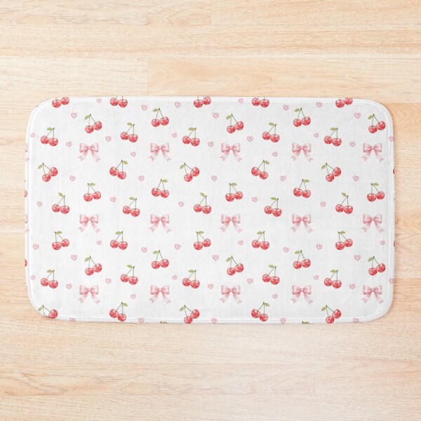 Item preview, Sweet Cherry Coquette Bows & Hearts Watercolor Pattern designed and sold by pola-pola.