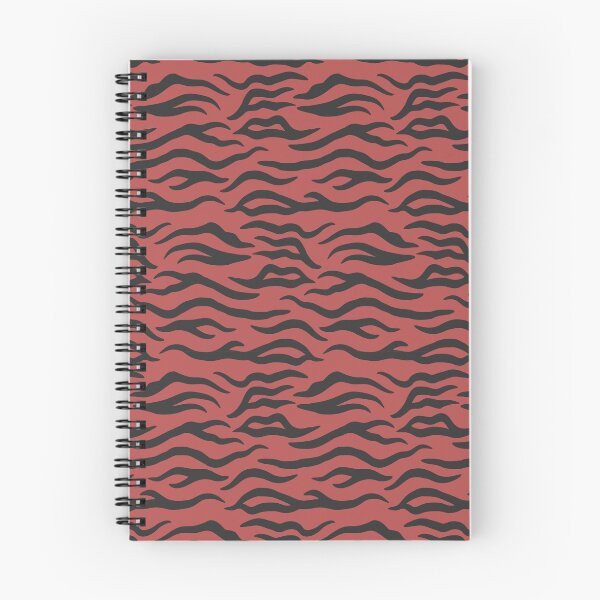 Item preview, Red and Charcoal tiger print designed and sold by pattern-archive.