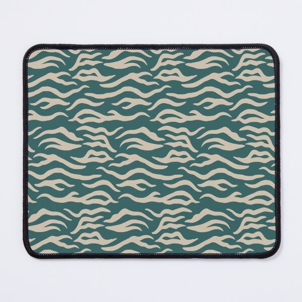 Item preview, Teal and Beige tiger print designed and sold by pattern-archive.