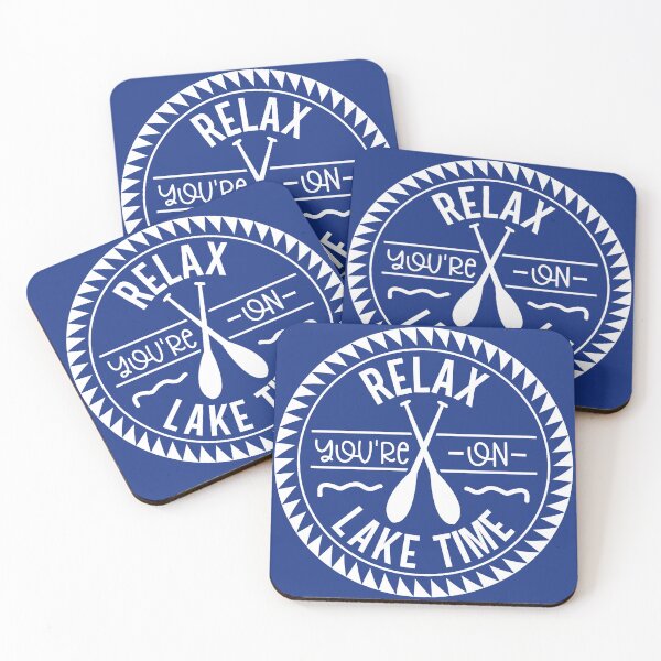 Item preview, Relax You're on Lake Time – Circular Paddle Lake Life white Design designed and sold by EmeraldeaArt.