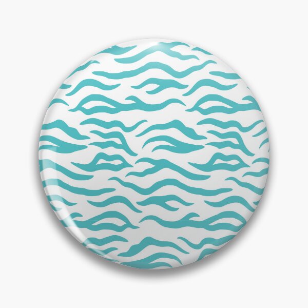 Item preview, White and Aqua tiger print designed and sold by pattern-archive.