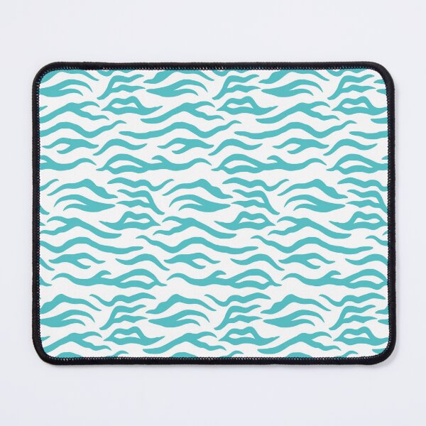 Item preview, White and Aqua tiger print designed and sold by pattern-archive.