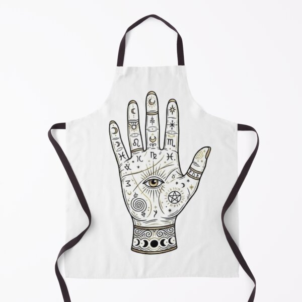 Item preview, Mystical Palmistry Hand with Evil Eye and Astrology Symbols designed and sold by Northern Glow Art.