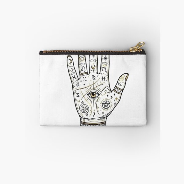 Item preview, Mystical Palmistry Hand with Evil Eye and Astrology Symbols designed and sold by Northern Glow Art.