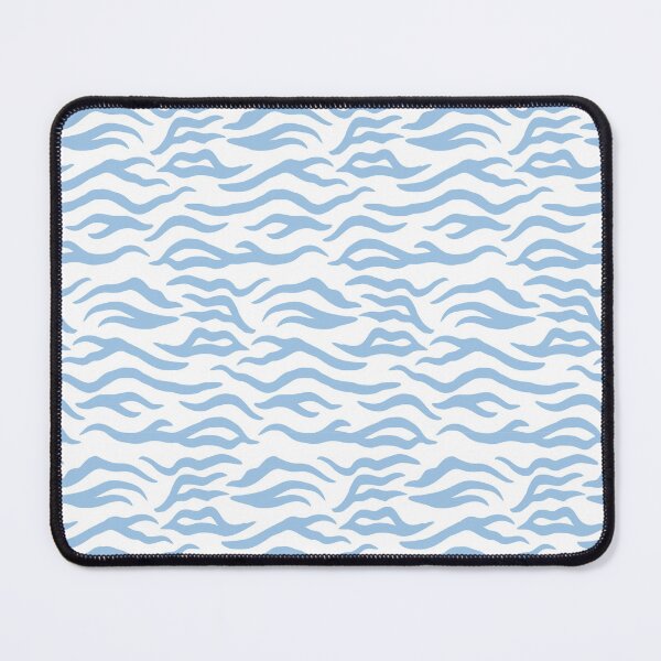 Item preview, White and Baby Blue tiger print designed and sold by pattern-archive.