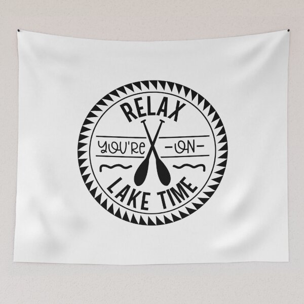 Item preview, Relax You're on Lake Time – Circular Paddle Lake Life Design designed and sold by EmeraldeaArt.