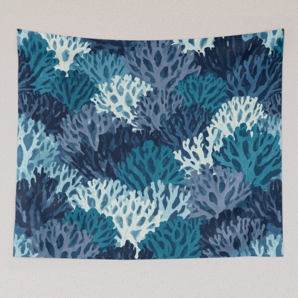 Item preview, Blue Gray Teal Coral designed and sold by SeaStarAlex.