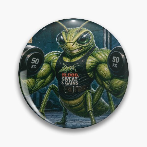 Item preview, Muscular Grasshopper in the Gym Weightlifting designed and sold by JaN44Fotografia.