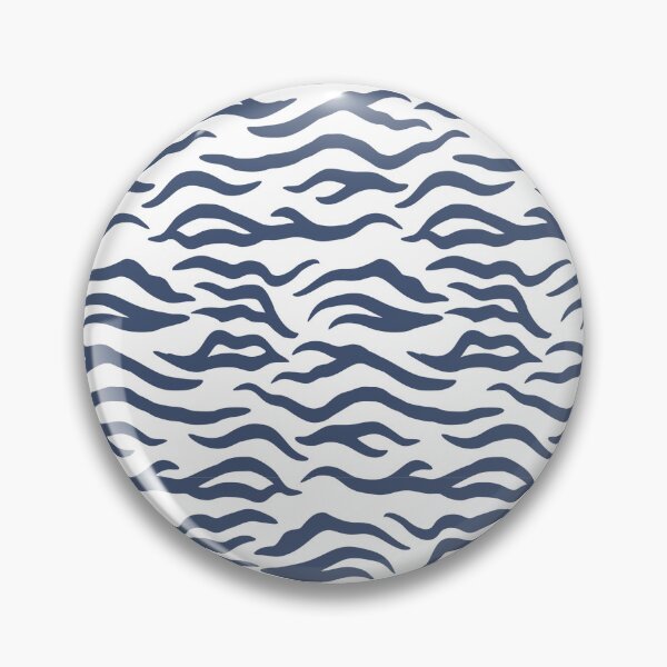 Item preview, White and Blue tiger print designed and sold by pattern-archive.