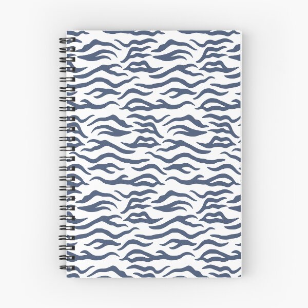 Item preview, White and Blue tiger print designed and sold by pattern-archive.