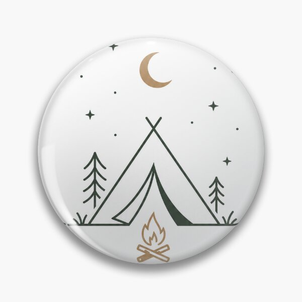Item preview, Minimalist Camp Nights Travel Design - Wanderlust Adventure designed and sold by VisualArtsOasis.