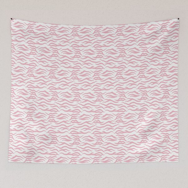 Item preview, White and Blush tiger print designed and sold by pattern-archive.