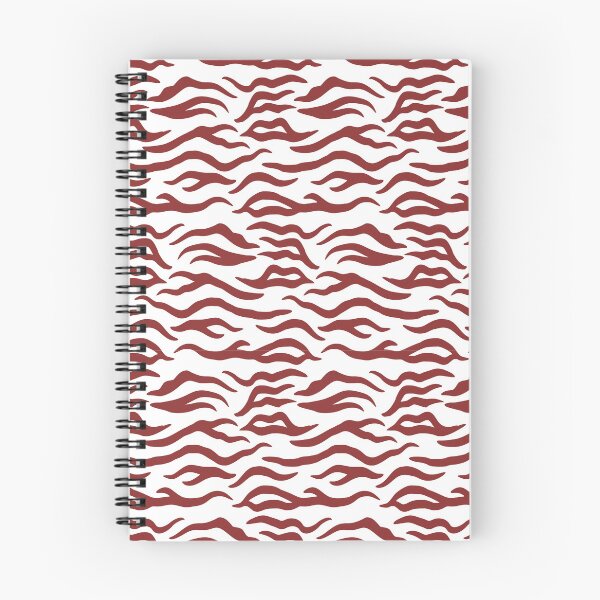 Item preview, White and Brick Red tiger print designed and sold by pattern-archive.