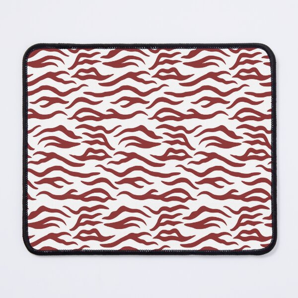 Item preview, White and Brick Red tiger print designed and sold by pattern-archive.
