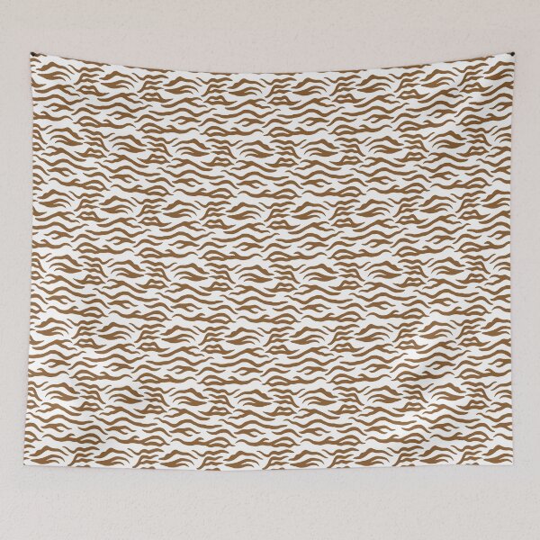 Item preview, White and Bronze tiger print designed and sold by pattern-archive.