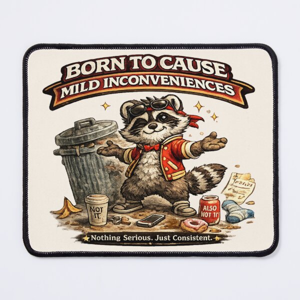 Item preview, Funny Trash Panda Born To Cause Mild Inconveniences - Nothing Serious, Just Consistent designed and sold by legendaryskins.