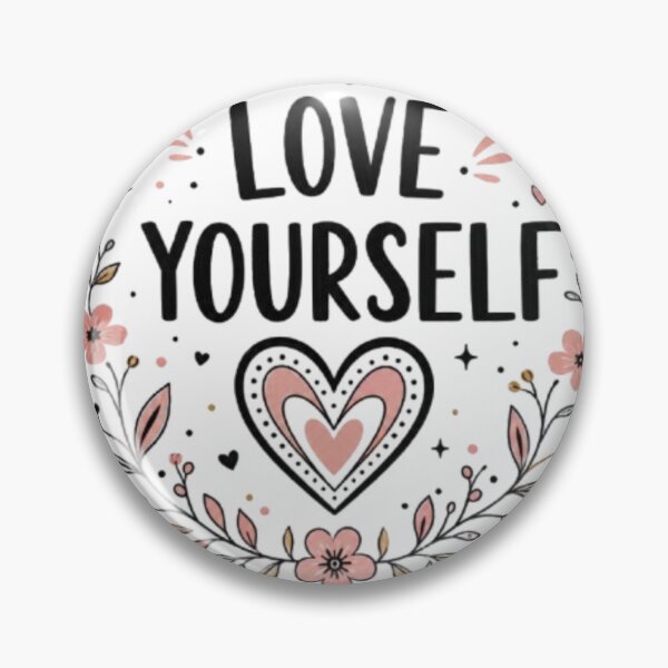 Item preview, Love Yourself lettering with floral heart designed and sold by Ahmedsyde.