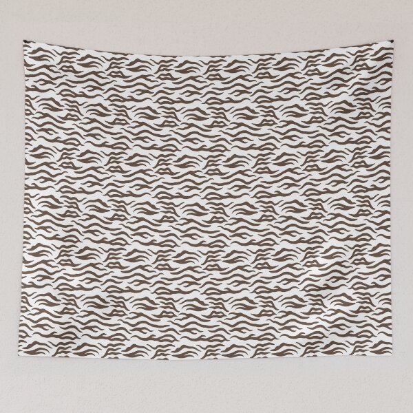 Item preview, White and Brown tiger print designed and sold by pattern-archive.