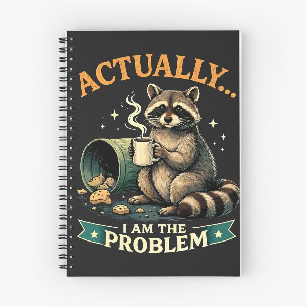 Item preview, Funny Trash Panda Drinking Coffee - Actually, I Am The Problem designed and sold by legendaryskins.