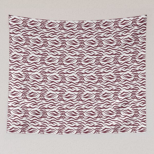 Item preview, White and Burgundy tiger print designed and sold by pattern-archive.