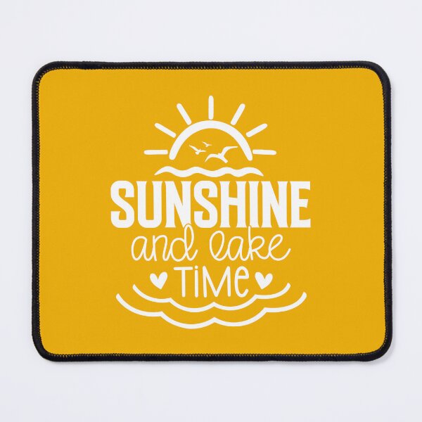 Item preview, Sunshine and Lake Time – Summer Lake Life white Design designed and sold by EmeraldeaArt.