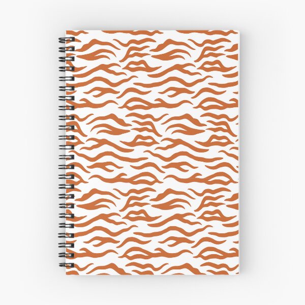 Item preview, White and Burnt Orange tiger print designed and sold by pattern-archive.