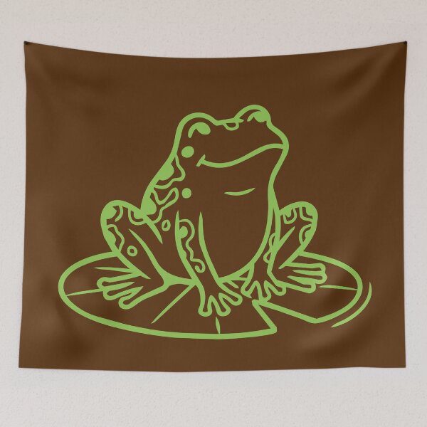 Item preview, Cute Green Frog Lily Pad Illustration designed and sold by fish-eye.