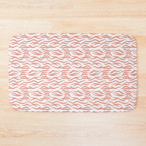 Item preview, White and Coral tiger print designed and sold by pattern-archive.
