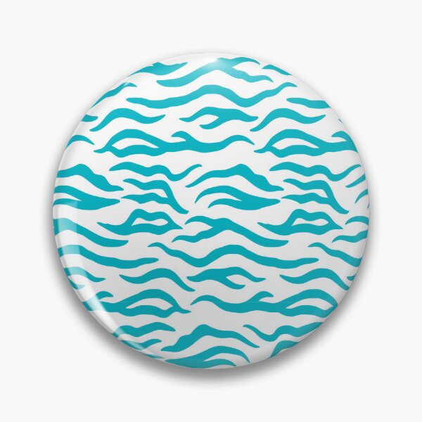 Item preview, White and Cyan tiger print designed and sold by pattern-archive.