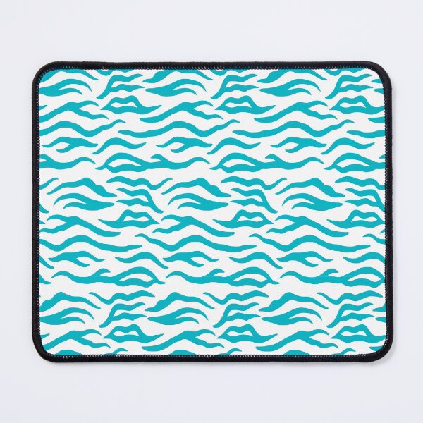 Item preview, White and Cyan tiger print designed and sold by pattern-archive.