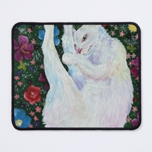 Item preview, White Kitty in a Ped of Flowers designed and sold by AvalonUnmuzzled.