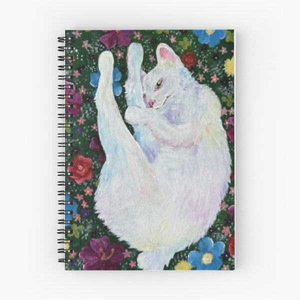 Item preview, White Kitty in a Ped of Flowers designed and sold by AvalonUnmuzzled.