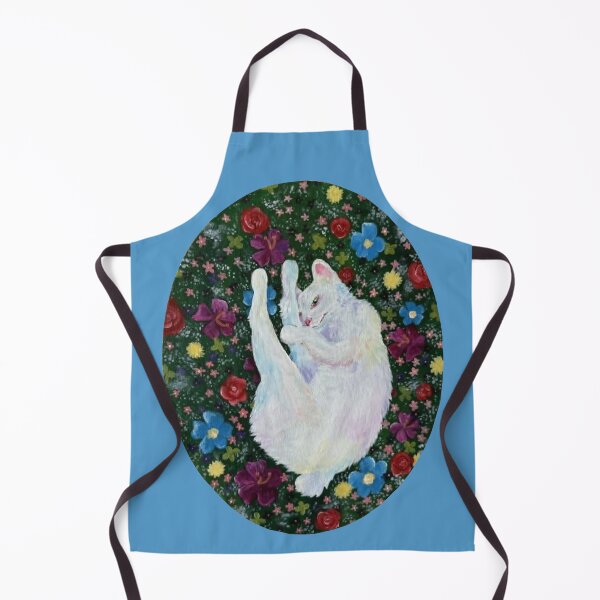 Item preview, White Kitty in a Ped of Flowers designed and sold by AvalonUnmuzzled.