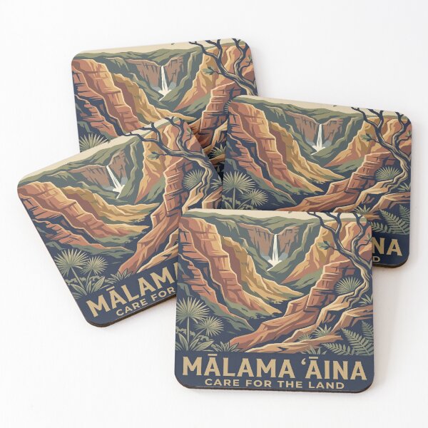 Item preview, Mālama ʻĀina Care for the Land — Waimea Canyon Kauai Grand Canyon of the Pacific Art Print designed and sold by MālamaThreads.