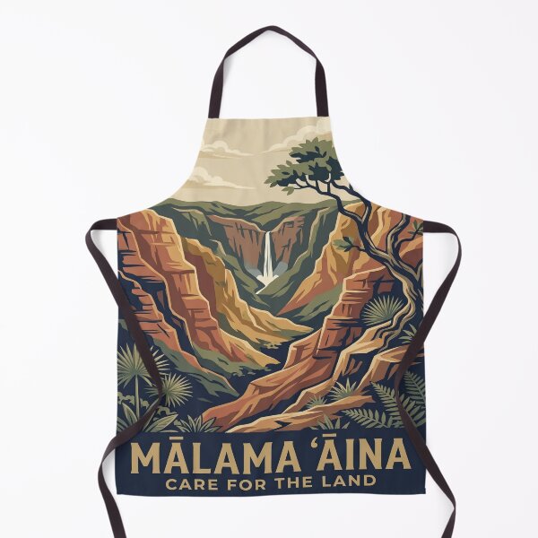 Item preview, Mālama ʻĀina Care for the Land — Waimea Canyon Kauai Grand Canyon of the Pacific Art Print designed and sold by MālamaThreads.