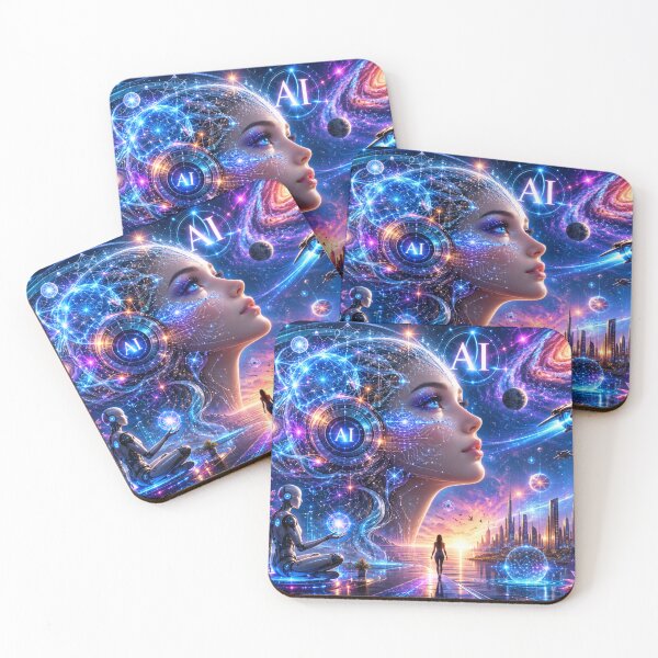Item preview, Futuristic Cyberpunk Girl in Deep Space designed and sold by bbbpetr100.