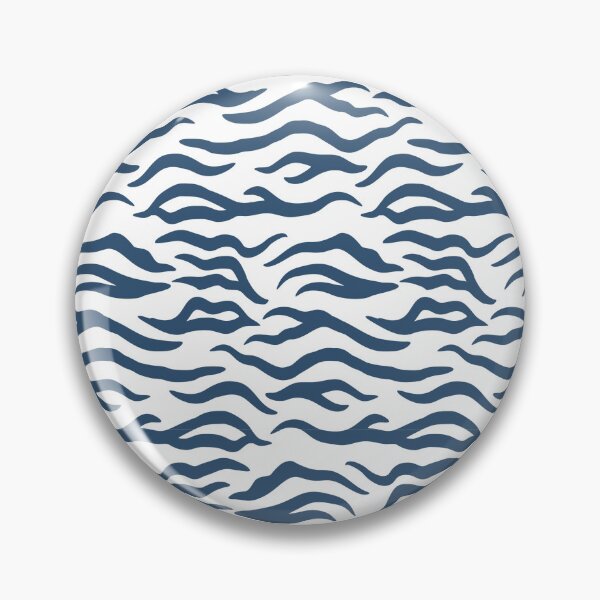 Item preview, White and Denim tiger print designed and sold by pattern-archive.