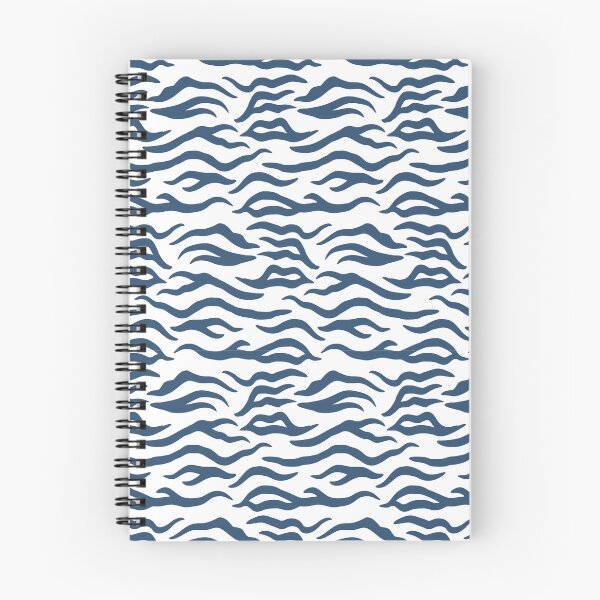 Item preview, White and Denim tiger print designed and sold by pattern-archive.